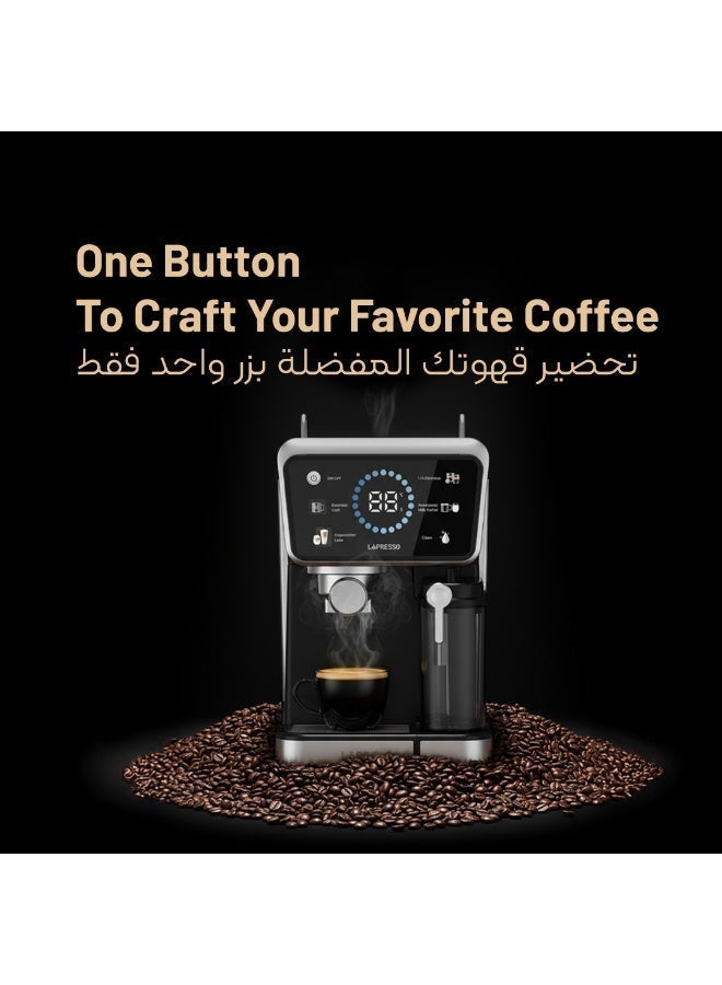 LePRESSO Hot & Cold Brewing Coffee Machine, Espresso Machine with Milk Frother, Self- Cleaning Coffee Maker, 20Bar Latte Maker, Touch Panel, 4 Preset Function, 1350W Espresso Maker, Latte, Cappuccino - Image 5